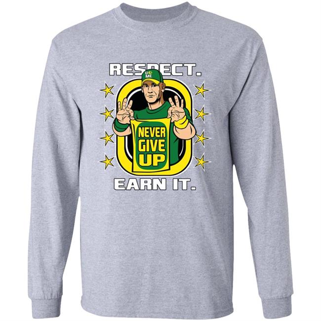 John Cena Shirt John Cena Green Shirt John Cena Earn The Day Tshirt Hoodie Sweatshirt