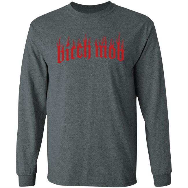 Mttmnyc Merch Bitch Mob Flames T-Shirt Sand Mttmnyc Merch Bitch Mob Flames T-Shirt Sand
