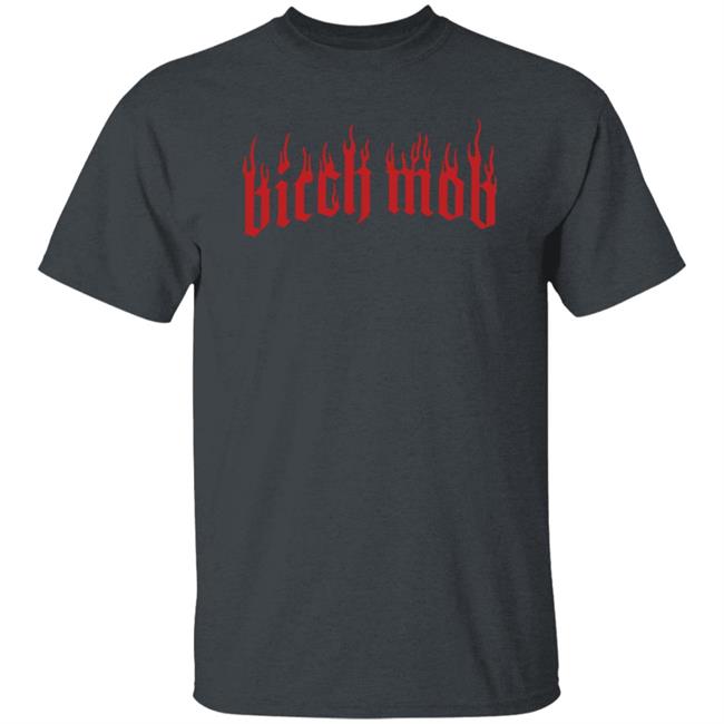 Mttmnyc Merch Bitch Mob Flames T-Shirt Sand Mttmnyc Merch Bitch Mob Flames T-Shirt Sand