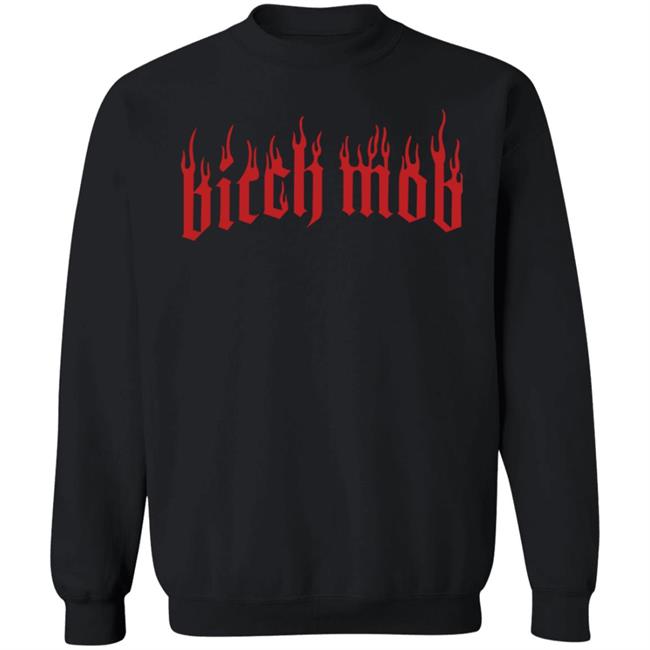 Mttmnyc Merch Bitch Mob Flames T-Shirt Sand Mttmnyc Merch Bitch Mob Flames T-Shirt Sand