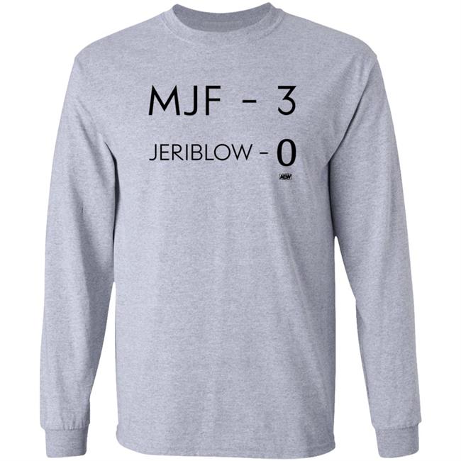 Mjf 3 Jeriblow 0 Shirt AEW Shop Maxwell Jacob Friedman Mjf 3 Jeriblow 0 Shirt Uyen - Mjf 3 Jeriblow 0 Shirt AEW Shop Maxwell Jacob Friedman Mjf 3 Jeriblow 0 Shirt