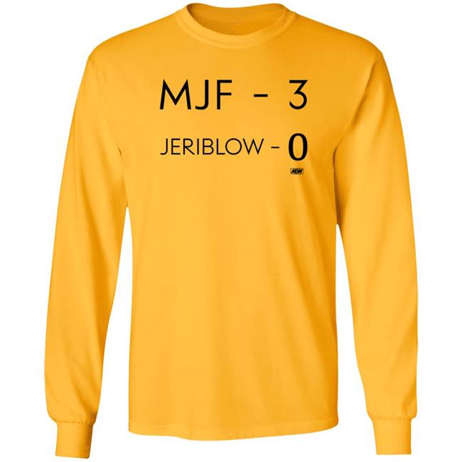 Mjf 3 Jeriblow 0 Shirt AEW Shop Maxwell Jacob Friedman Mjf 3 Jeriblow 0 Shirt Uyen - Mjf 3 Jeriblow 0 Shirt AEW Shop Maxwell Jacob Friedman Mjf 3 Jeriblow 0 Shirt