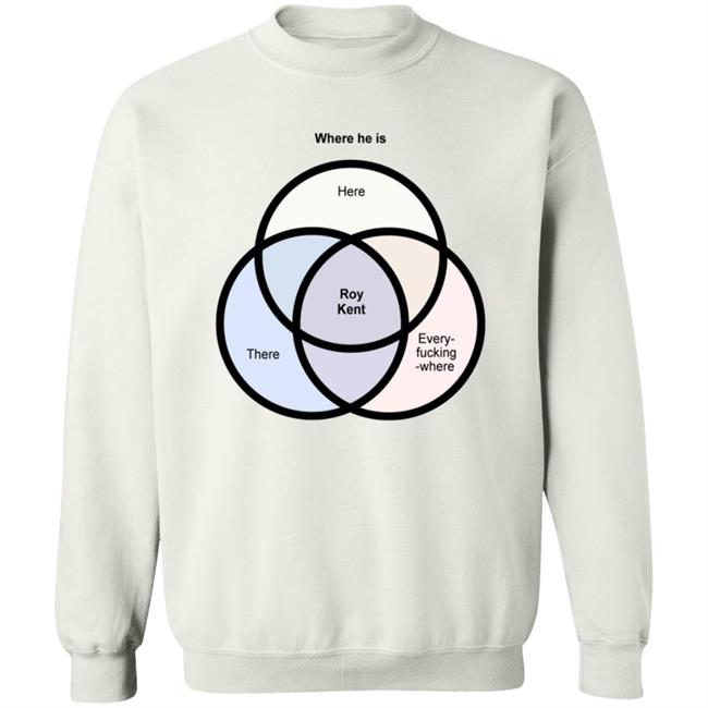 Where He Is Roy Kent Venn Diagram Shirt Roy Kent He's Here He's There He's Every Shirt HoangAnh - Where He Is Roy Kent Venn Diagram Shirt Roy Kent He's Here He's There He's Every Shirt