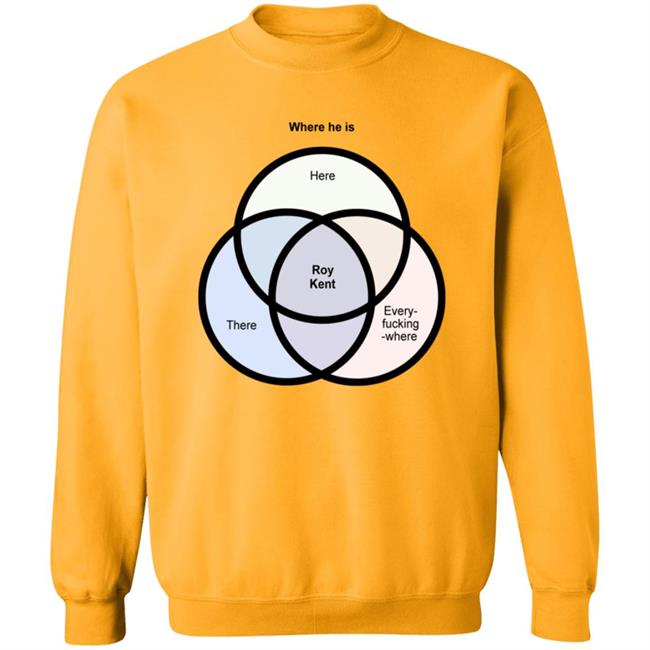 Where He Is Roy Kent Venn Diagram Shirt Roy Kent He's Here He's There He's Every Shirt HoangAnh - Where He Is Roy Kent Venn Diagram Shirt Roy Kent He's Here He's There He's Every Shirt