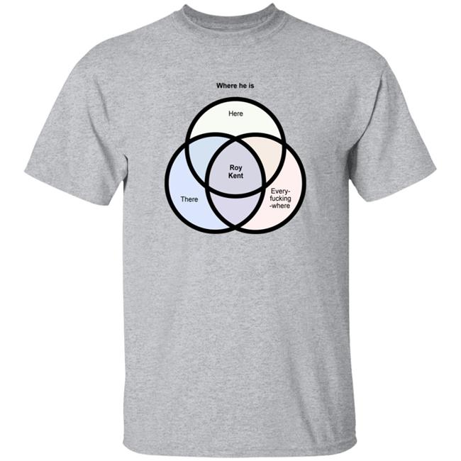 Where He Is Roy Kent Venn Diagram Shirt Roy Kent He's Here He's There He's Every Shirt HoangAnh - Where He Is Roy Kent Venn Diagram Shirt Roy Kent He's Here He's There He's Every Shirt
