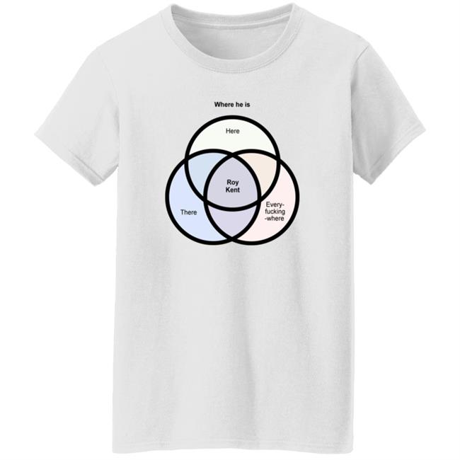 Where He Is Roy Kent Venn Diagram Shirt Roy Kent He's Here He's There He's Every Shirt HoangAnh - Where He Is Roy Kent Venn Diagram Shirt Roy Kent He's Here He's There He's Every Shirt