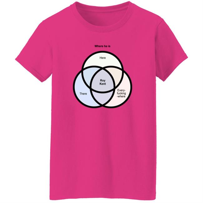 Where He Is Roy Kent Venn Diagram Shirt Roy Kent He's Here He's There He's Every Shirt HoangAnh - Where He Is Roy Kent Venn Diagram Shirt Roy Kent He's Here He's There He's Every Shirt