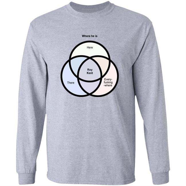 Where He Is Roy Kent Venn Diagram Shirt Roy Kent He's Here He's There He's Every Shirt HoangAnh - Where He Is Roy Kent Venn Diagram Shirt Roy Kent He's Here He's There He's Every Shirt