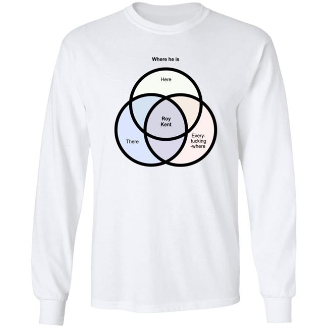 Where He Is Roy Kent Venn Diagram Shirt Roy Kent He's Here He's There He's Every Shirt HoangAnh - Where He Is Roy Kent Venn Diagram Shirt Roy Kent He's Here He's There He's Every Shirt
