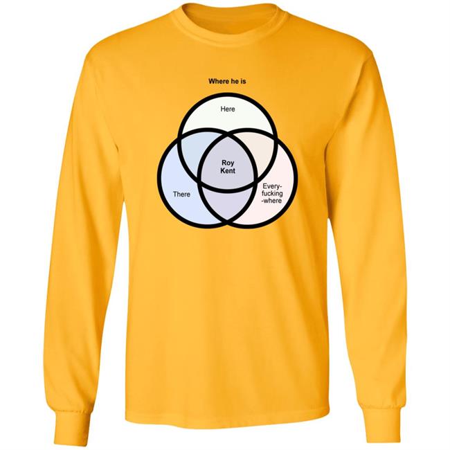 Where He Is Roy Kent Venn Diagram Shirt Roy Kent He's Here He's There He's Every Shirt HoangAnh - Where He Is Roy Kent Venn Diagram Shirt Roy Kent He's Here He's There He's Every Shirt