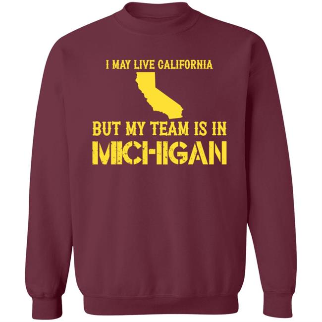 I May Live In California But My Team Is In Michigan Shirt Hoodie Sweatshirt I May Live In California But My Team Is In Michigan Shirt Hoodie Sweatshirt