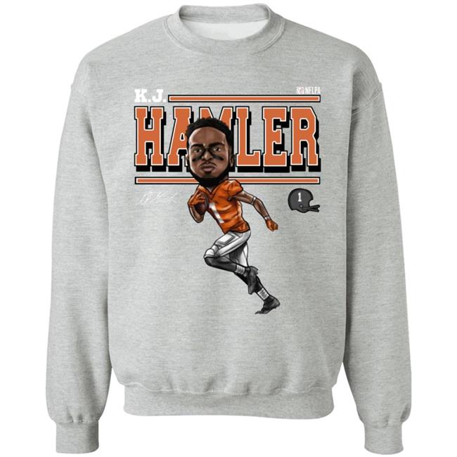 Tim Patrick Wearing Kj Hamler Shirt Denver Football K.J. Hamler Cartoon Shirt Tim Patrick Wearing Kj Hamler Shirt Denver Football K.J. Hamler Cartoon Shirt