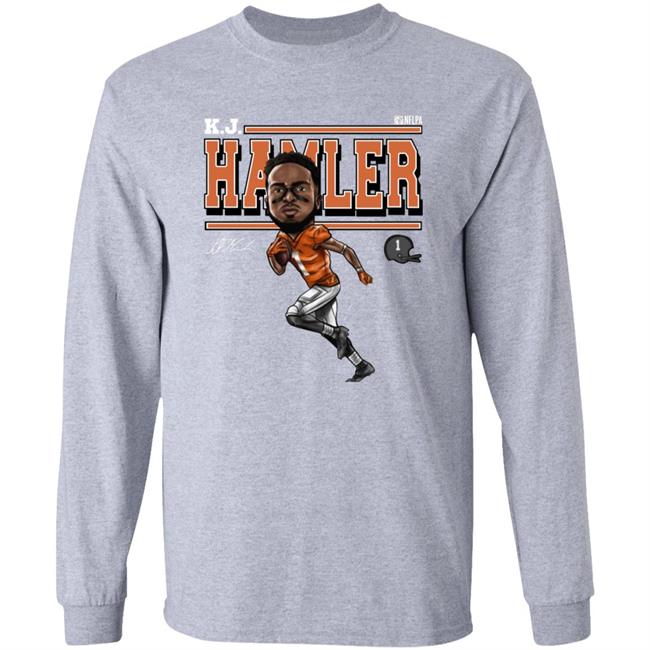 Tim Patrick Wearing Kj Hamler Shirt Denver Football K.J. Hamler Cartoon Shirt Tim Patrick Wearing Kj Hamler Shirt Denver Football K.J. Hamler Cartoon Shirt