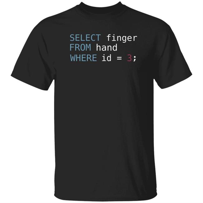 Davinylsmith Select Finger From Hand Where Id Equal 3 Shirt Hoodie Sweatshirt