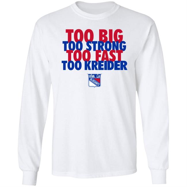 Michael Gismondi Too Big Too Strong Too Fast To Kreider Shirt Barstoolsports Merch Michael Gismondi Too Big Too Strong Too Fast To Kreider Shirt Barstoolsports Merch