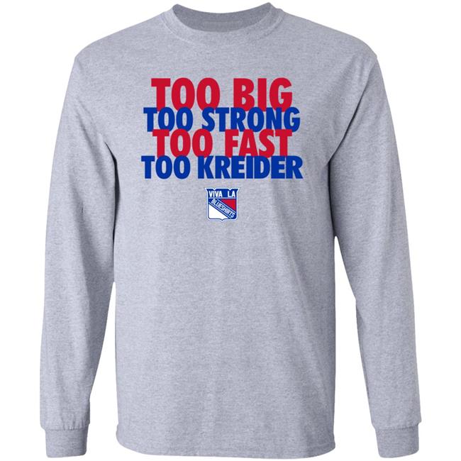 Michael Gismondi Too Big Too Strong Too Fast To Kreider Shirt Barstoolsports Merch Michael Gismondi Too Big Too Strong Too Fast To Kreider Shirt Barstoolsports Merch