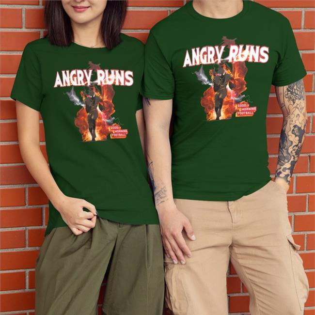 Angry Runs Good Morning Football Shirt