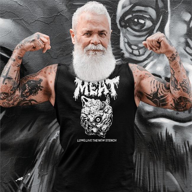 Meat Long Live The New Stench Hoodie Papa Mea Black