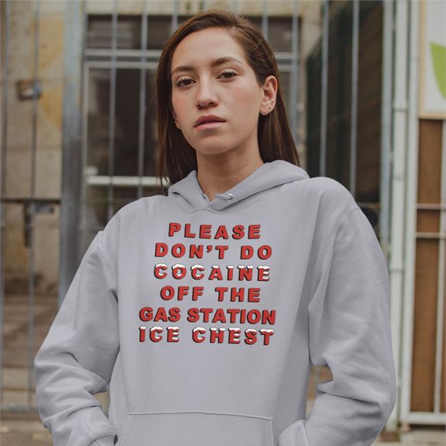 Please Don't Do Cocaine Long Sleeve T Shirt Light Blue