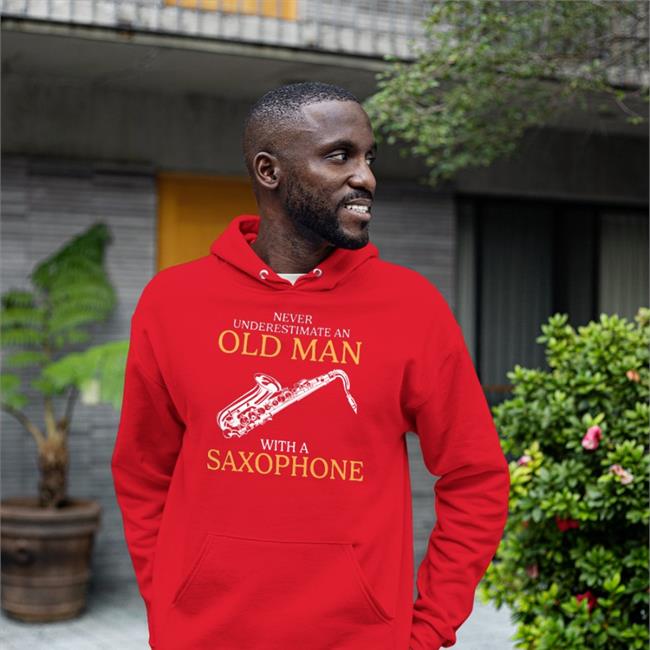 Never Underestimate An Old Man With A Saxophone Shirts