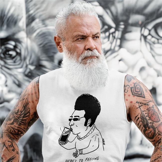 Matt Gray Here's To Feeling Like Shit All The Time Tee White