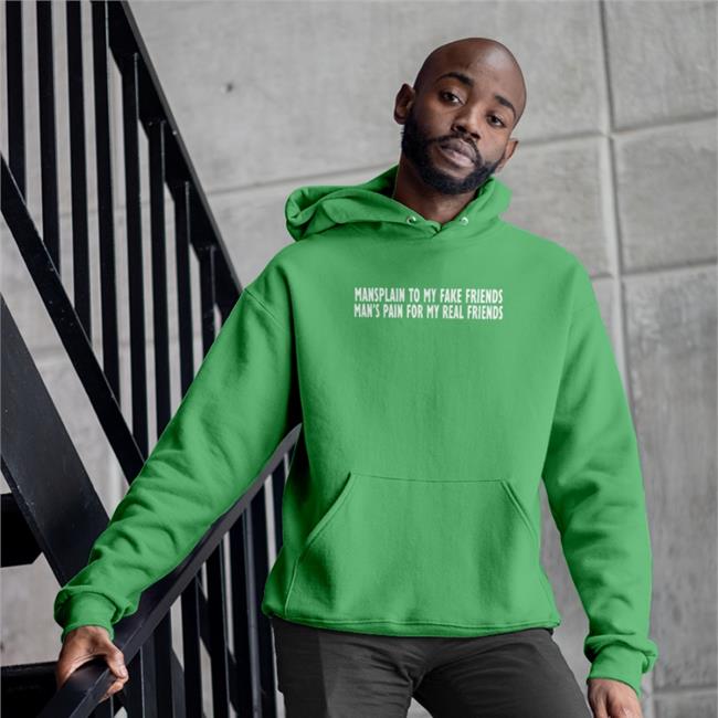 Mansplain To My Fake Friends Hoodie Black