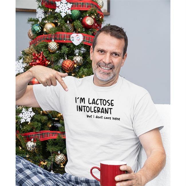 Doodlelotl White I'm Lactose Intolerant But I Dont Care Hehe Shirt