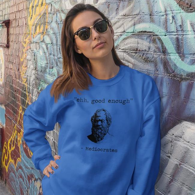 White Ehh Good Enough Mediocrates Shirt Elon Musk
