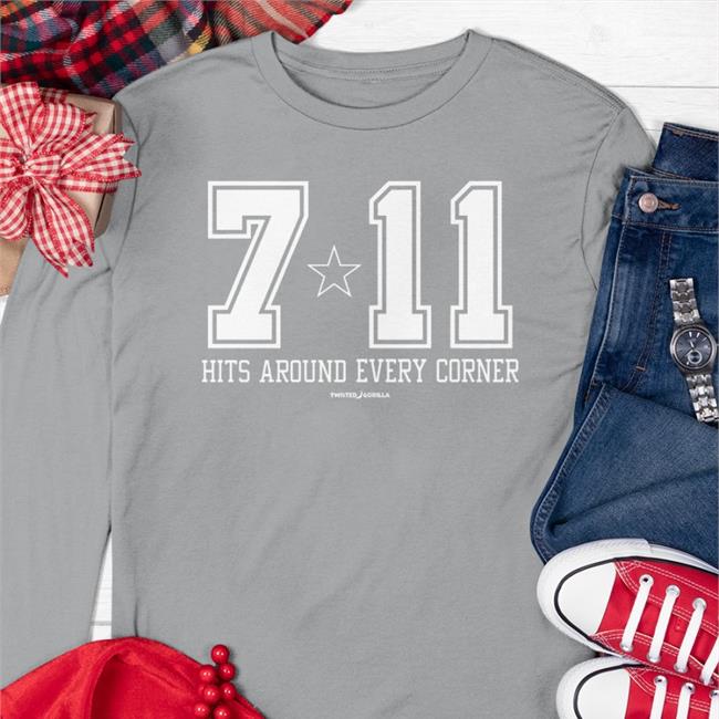 7-11 Hits Around Every Corner Shirt Dallas Cowboys Twisted Gorilla Merch Dallas Cowboys Twisted Gorilla Merch 7-11 Hits Around Every Corner Shirt