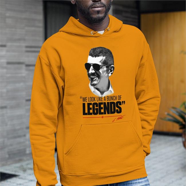 Funny We Look Like A Bunch Of Legends Shirt Haas F1 Team Store We Look Like A Bunch Of Legends Tee White