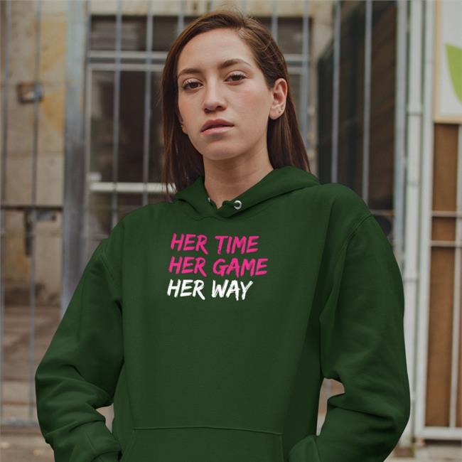 Her Time Her Game Her Way Hoodie Black