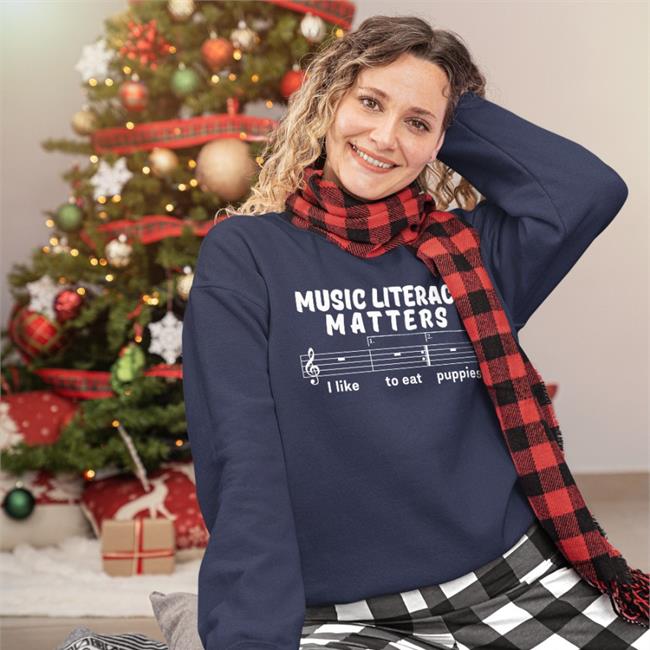 Threatening Music Notation Music Literacy Matters I Like To Eat Puppies Long Sleeve T Shirt ThreatNotation