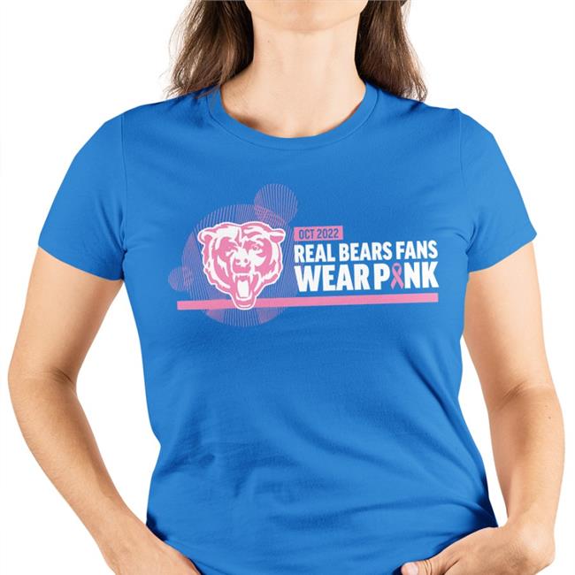 The 2022 Real Bears Fans Wear Pink Hoodied Sweatshirt Justin Fields Wearing The 2022 Real Bears Fans Wear Pink Hoodie