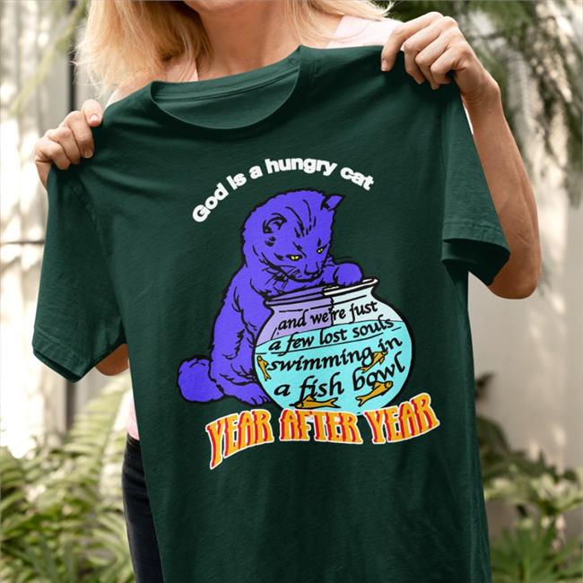 Thegoodshirts God Is A Hungry Cat Sweatshirt
