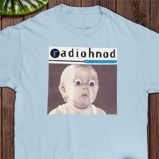 White Radiohnod Anyone Can Play Guitar T Shirt Poorly Translated Shirts