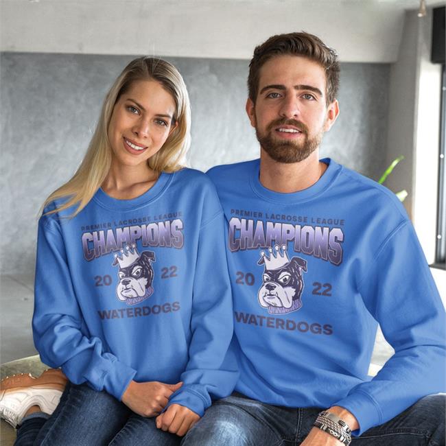 Waterdogs Champions Tee Premier Lacrosse Legue Champions 2022 Waterdogs Long Sleeve T Shirt