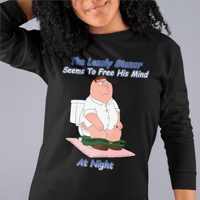 The Lonely Stoner Seems To Free His Mind At Night T Shirt