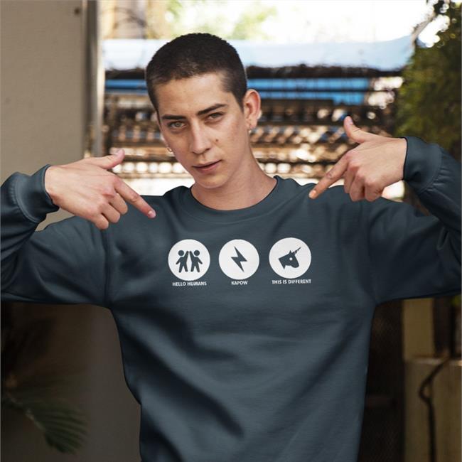 Hello Humans Kapow This Is Different Hoodie