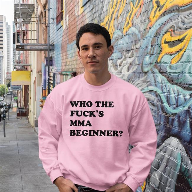 Ren Hiramoto Wearing Who The Fuck's Mma Beginner Funny T Shirt White