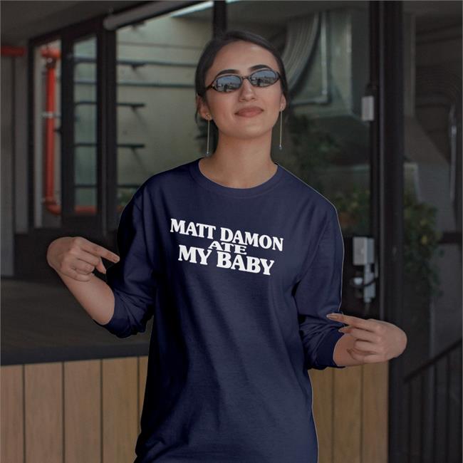 Weird Thrift Store Shirts Matt Damon Ate My Baby Shirts Strangethrift