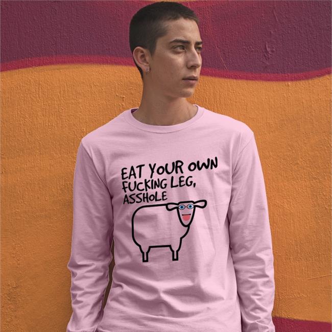 Madeofhummus Eat Your Own Fucking Leg Asshole Shirts White Madeofhummus Eat Your Own Fucking Leg Asshole Tee Shirts White