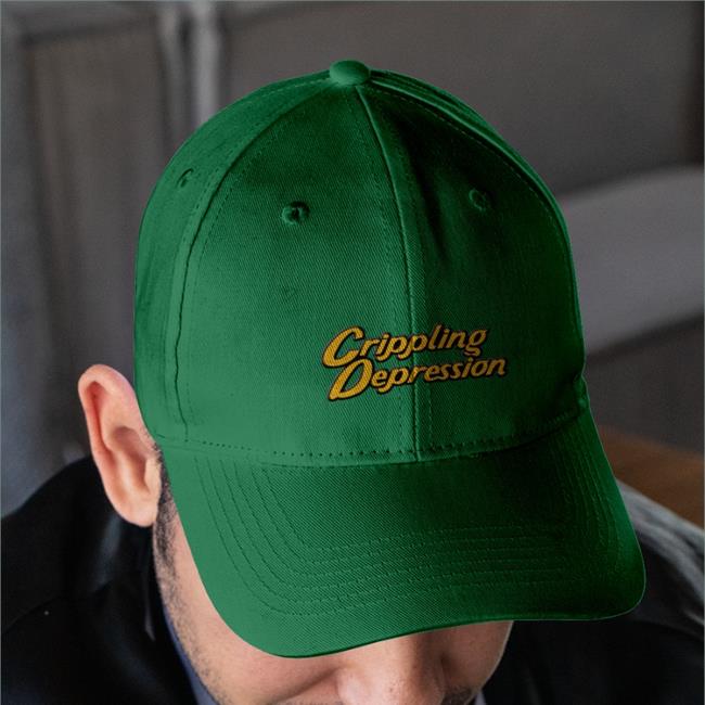 Crippling Depression Twill Cap Crippling Depression Puffs Orange Twill Cap
