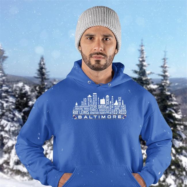 Baltimore City Skyline Shirt Baltimore Football Team All Time Legends Baltimore City Shirt
