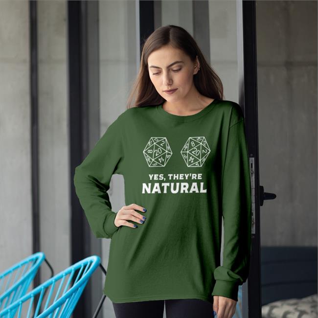 Dnd Yes They're Natural Long Sleeve T Shirt