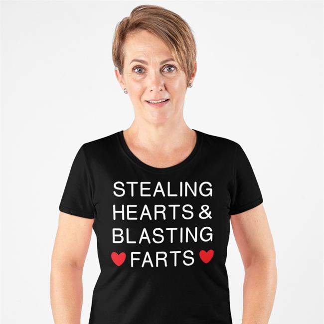 Shirtsthtgohard Stealing Hearts And Blasting Farts Long Sleeve Tee Shirt Black