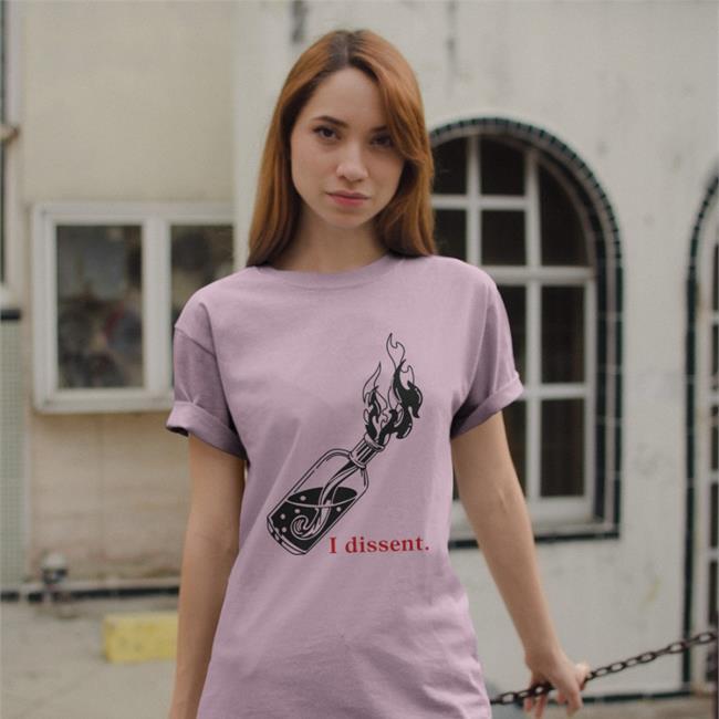 Bright Blue Ink I Dissent Tee Shirt