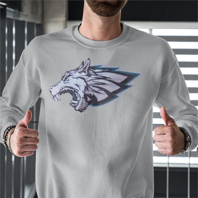 Dog Mentality Mixed Philadelphia Eagles Logo Long Sleeve Tee Shirt Dog Mentality Mixed Philadelphia Eagles Logo T Shirt