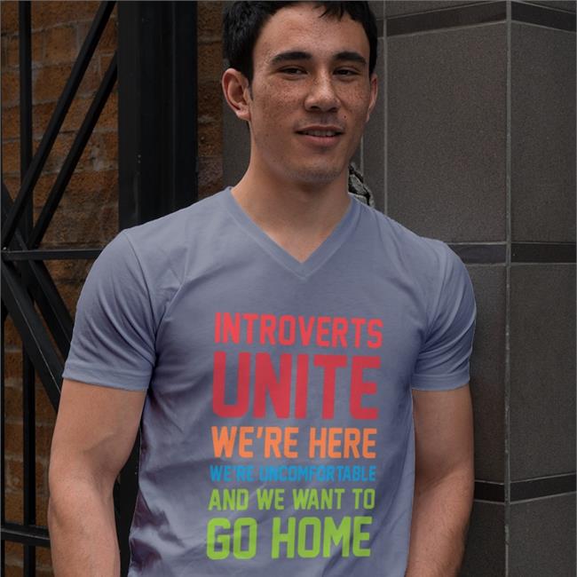 Steven Strogatz Wearing Introverts Unite We're Here We're Uncomfortable And We Want To Go Home Sweatshirt