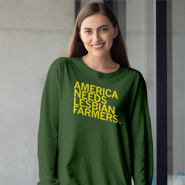America Needs Lesbian Farmers Shirt Strangethrift