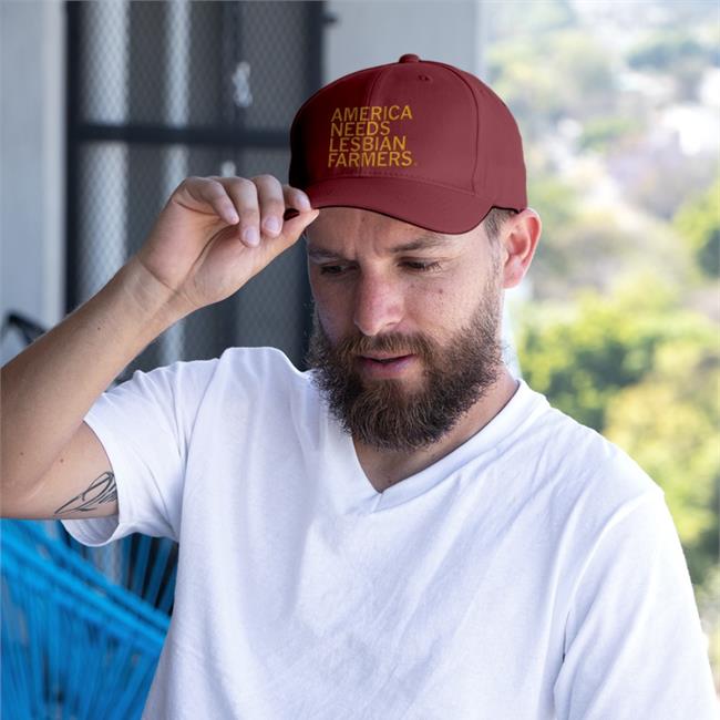 Lesbian Farmers Black Twill Cap